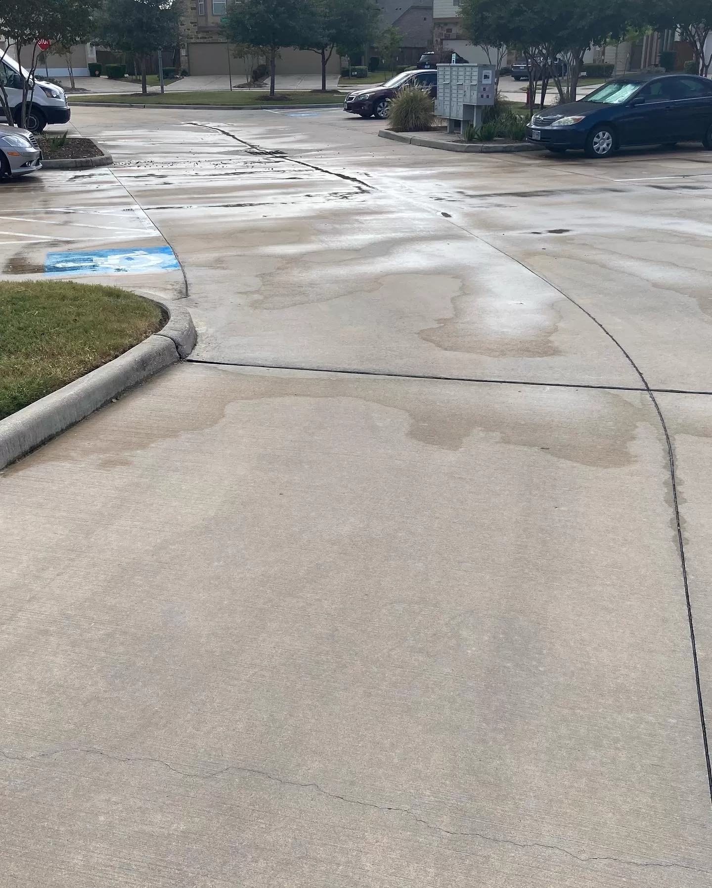 Parking Lot Oil Stain Removal in Katy, TX